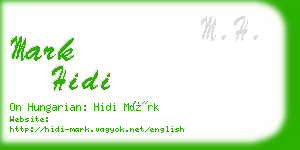 mark hidi business card